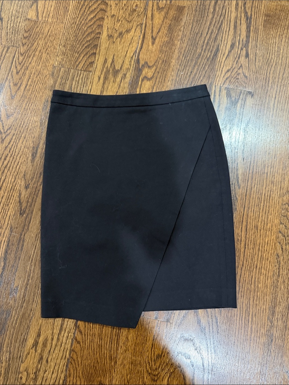 Banana Republic Black Asymmetric Wrap-Front Pencil Skirt